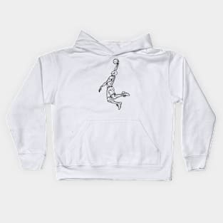 Dunking Basketball Player Kids Hoodie